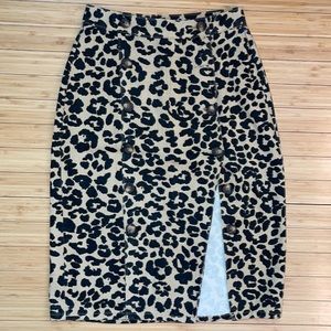 Mustard seed Leopard print pencil skirt